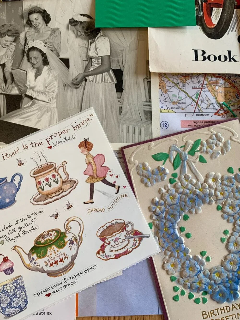 Vintage and Current Ephemera for Junk Journaling, etc.  Buyer receives ALL!